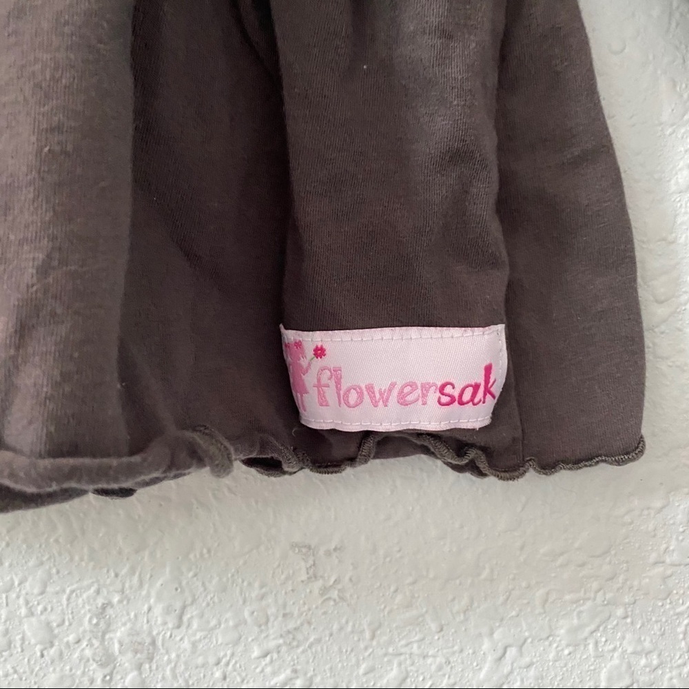 Flowersak Gray Ruffle Bibbed Layer Long Sleeve Tunic Dress Toddler Girls Size 3 - Picture 2 of 6